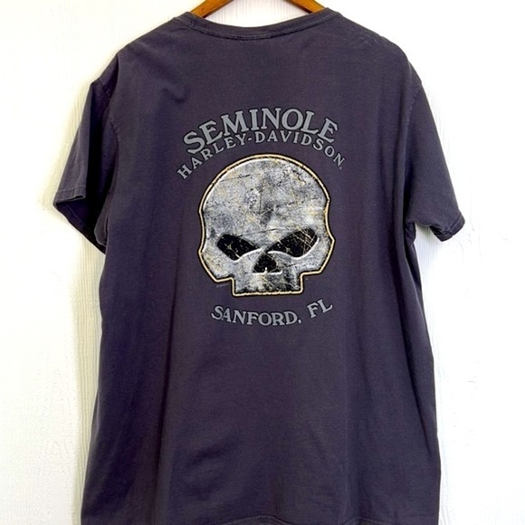 Harley Davidson - 2016 Seminole Sanford Florida Skull Short Sleeve T Shirt XL - Picture 9 of 10